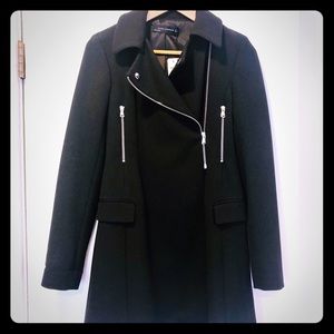 Zara Black Moto style Coat